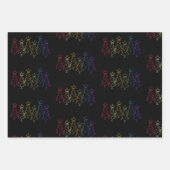 ゲイプライドレインボークリスマスツリーパターン ラッピングペーパーシート (正面2)