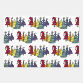 ゲイプライドレインボークリスマスツリーパターン ラッピングペーパーシート (正面)