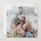 ゲイプライドレインボークリスマスツリーパーソナライズされた シーズンカード (裏面)