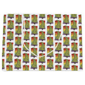 ゲイプライドレインボークリスマスツリー ラージペーパーバッグ (正面)