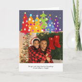 ゲイプライドレインボークリスマスツリーLGBT写真 シーズンカード (正面)