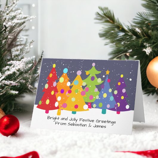 ゲイプライドレインボークリスマスツリーLGBT シーズンカード