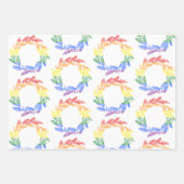 ゲイプライドレインボークリスマス ラッピングペーパーシート (正面3)