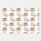 ゲイプライドレインボークリスマス ラッピングペーパーシート (正面2)