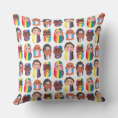 ゲイプライドレインボージェンダーの国旗の男性 クッション (裏面)