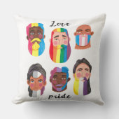 ゲイプライドレインボージェンダーの国旗の男性 クッション (正面)