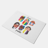 ゲイプライドレインボージェンダーの国旗の男性 ドアマット (アングル)