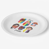 ゲイプライドレインボージェンダーの国旗の男性  ペーパープレート (アングル)