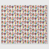 ゲイプライドレインボージェンダーの国旗の男性 ラッピングペーパー (フラット)