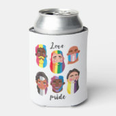 ゲイプライドレインボージェンダーの国旗の男性 缶クーラー (缶正面)