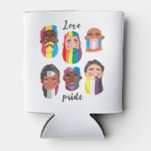 ゲイプライドレインボージェンダーの国旗の男性 缶クーラー (正面)