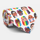 ゲイプライドレインボージェンダーの旗ひげ男性ギフト ネクタイ (ロール)