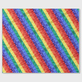 ゲイプライドレインボーストライプフラインボーLGBT LGBTQ+ ラッピングペーパー (フラット)