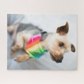 ゲイプライドレインボードッグ | Yorkshire Terrier ジグソーパズル (横)