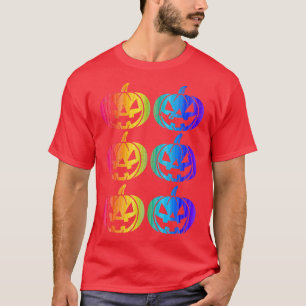 ゲイプライドレインボーハッピーハローウィンパンプキンジャックO L Tシャツ