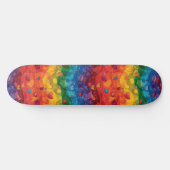 ゲイプライドレインボーハートLGBTQ+スケートボード スケートボード (横)