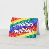 ゲイプライドレインボーフラッグすべての目的をテキストに追加 シーズンカード (正面)