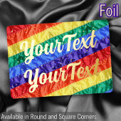 ゲイプライドレインボーフラッグ追加カスタム文字すべての目的 箔シーズンカード