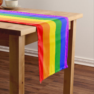 ゲイプライドレインボーフラッグLGBTテーブルランナー ミディアムテーブルランナー
