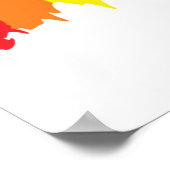 ゲイプライドレインボーラブイズラブフラッグ ポスター (角)