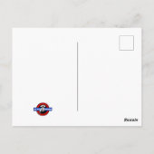 ゲイプライドレインボーレトロダブルデッカーバス ポストカード (裏面)