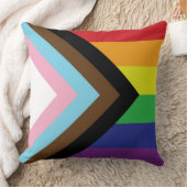 ゲイプライドレインボー国旗のプログレッシブLGBTQIA+ クッション (ブランケット)
