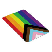 ゲイプライドレインボー国旗のプログレッシブLGBTQIA+ マグネット (右側)