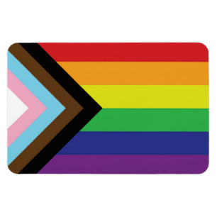 ゲイプライドレインボー国旗のプログレッシブLGBTQIA+ マグネット
