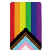 ゲイプライドレインボー国旗のプログレッシブLGBTQIA+ マグネット (縦)
