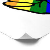 ゲイプライドレインボー国旗の平和LGBTQ月フェスティバル ポスター (角)