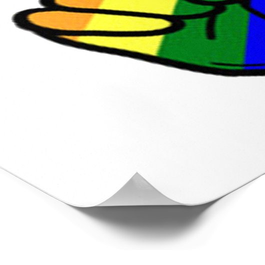 ゲイプライドレインボー国旗の平和LGBTQ月フェスティバル ポスター (角)