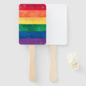 ゲイプライドレインボー国旗 ハンドファン (正面&裏面)