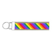 ゲイプライドレインボー国旗 リストバンドキーホルダー (鍵左)