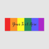 ゲイプライドレインボー国旗 名札 (正面)