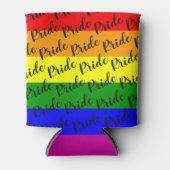 ゲイプライドレインボー国旗 缶クーラー (正面)