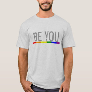 ゲイプライドレインボー国旗Be You Tシャツ