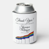 ゲイプライドレインボー旗結婚式の引き出物サンキュー 缶クーラー (缶裏面)