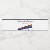 ゲイプライドレインボー結婚ズのウォーターボトルラベル（大） ペットボトルラベル (シングルラベル)