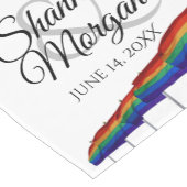 ゲイプライドレインボー結婚ズテーブルランナー ショートテーブルランナー (コーナー)