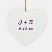 ゲイプライドレインボー結婚レイヤズケーキスライス セラミックオーナメント (裏面)