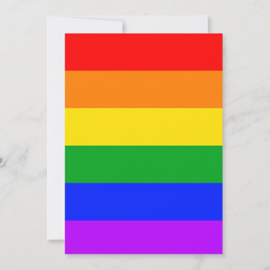 ゲイプライドレインボー結婚式招待状ブラック文字 招待状 (裏面)