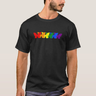 ゲイプライドレインボー蝶LGBT蝶 Tシャツ