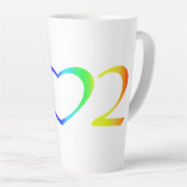 ゲイプライドレインボー カフェラテマグ (右アングル)