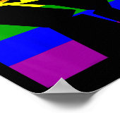 ゲイプライドレジスト拳レインボーフラッグLgbtqシャツ1 ポスター (角)