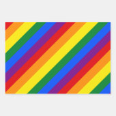 ゲイプライドレストライプのインボーパターン ラッピングペーパーシート (正面2)