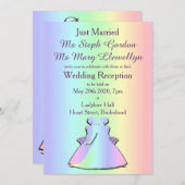 ゲイプライドレズビアン結婚披露宴招待状 招待状 (正面/裏面)