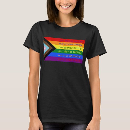 ゲイプライド交差点レインボーフラッグ Tシャツ (正面)