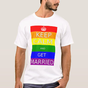 ゲイプライド保落ち着いて取得結婚した Tシャツ