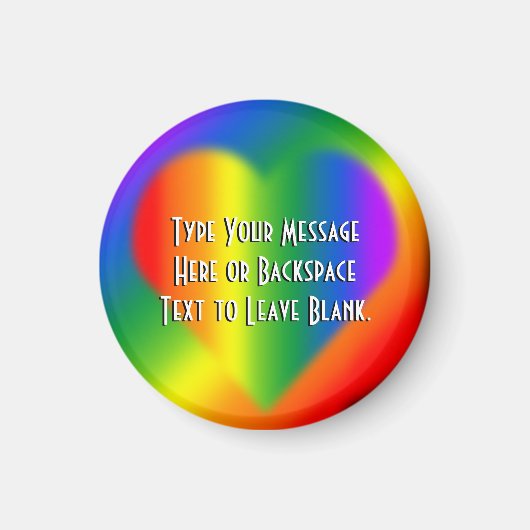 ゲイプライド冷蔵庫用マグネットカスタムレインボーラブギフト マグネット (正面)