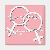 ゲイプライド冷蔵庫用マグネットレズビアンレディーラブマグネット マグネット (正面)